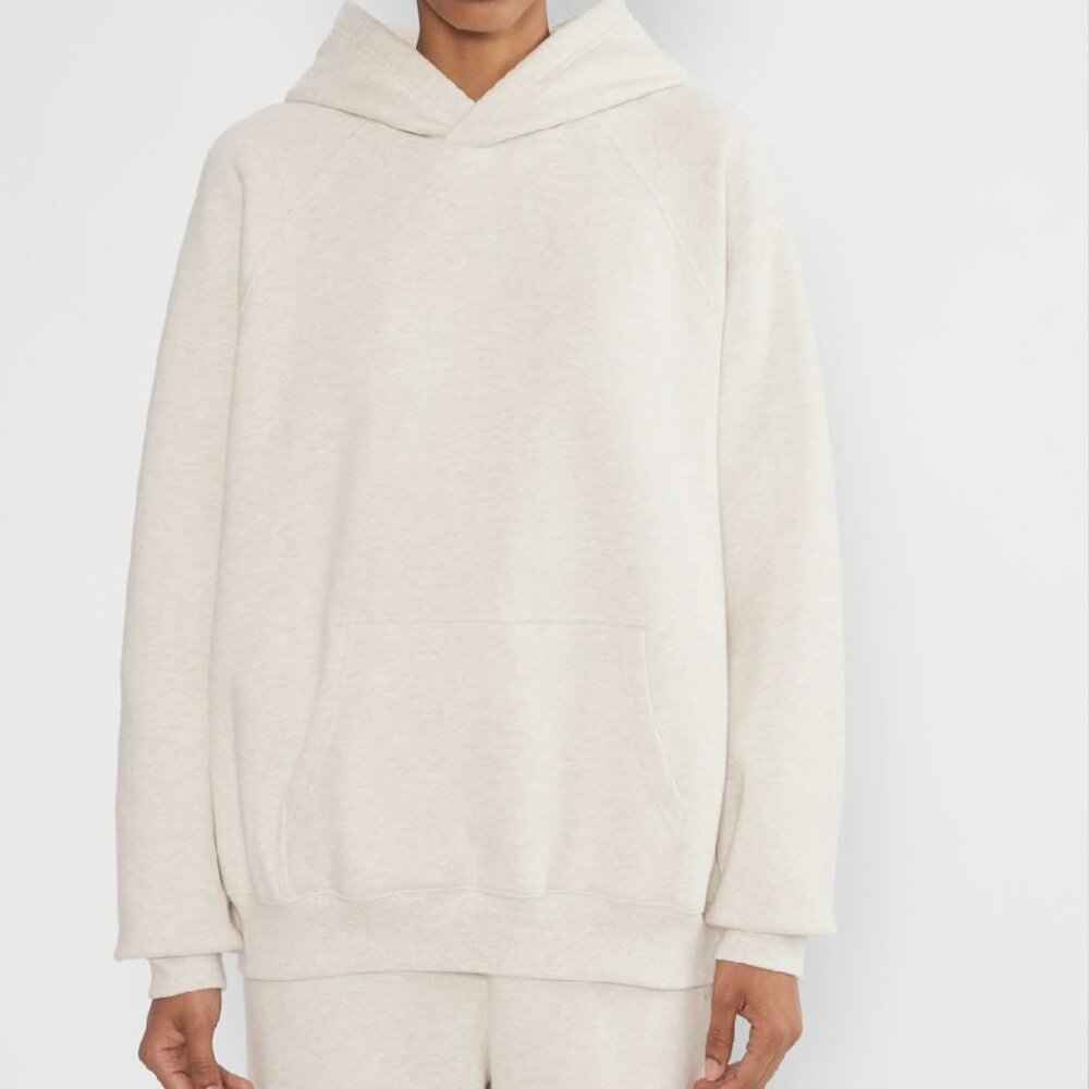Aritzia Cream Oversized Hoodie Sweatshirt